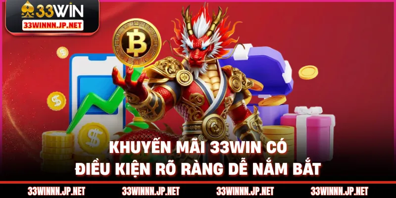 Khuyến mãi 33WIN có điều kiện rõ ràng dễ nắm bắt